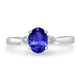 0.98ct Oval Tanzanite Ring with 0.07 cttw Diamond