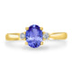0.98ct Oval Tanzanite Ring with 0.07 cttw Diamond