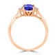 0.98ct Oval Tanzanite Ring with 0.07 cttw Diamond