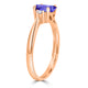 0.98ct Oval Tanzanite Ring with 0.07 cttw Diamond