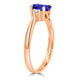 0.98ct Oval Tanzanite Ring with 0.07 cttw Diamond
