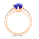 1.7ct Round Tanzanite Ring with 0.11 cttw Diamond