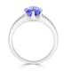 1.7ct Round Tanzanite Ring with 0.11 cttw Diamond