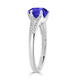 1.7ct Round Tanzanite Ring with 0.11 cttw Diamond