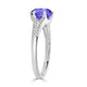 1.7ct Round Tanzanite Ring with 0.11 cttw Diamond