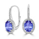 3.6ct Oval Tanzanite Halo Earring with 0.48 cttw Diamond