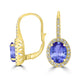 3.6ct Oval Tanzanite Halo Earring with 0.48 cttw Diamond