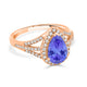 2.05ct Pear Tanzanite Ring with 0.32 cttw Diamond