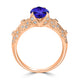 1.75ct Pear Tanzanite Ring with 0.31 cttw Diamond