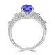 1.75ct Pear Tanzanite Ring with 0.31 cttw Diamond