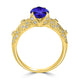 1.75ct Pear Tanzanite Ring with 0.31 cttw Diamond