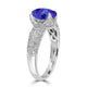 1.75ct Pear Tanzanite Ring with 0.31 cttw Diamond