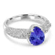 1.75ct Pear Tanzanite Ring with 0.31 cttw Diamond