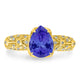 1.75ct Pear Tanzanite Ring with 0.31 cttw Diamond