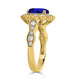 2.4ct Cushion Tanzanite Ring with 0.85 cttw Diamond