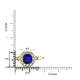 2.4ct Cushion Tanzanite Ring with 0.85 cttw Diamond