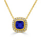 0.85ct Cushion Tanzanite Pendant with 0.16 cttw Diamond