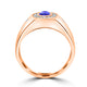 0.48ct Oval Tanzanite Men's Ring with 0.53 cttw Diamond