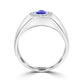 0.48ct Oval Tanzanite Men's Ring with 0.53 cttw Diamond