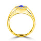 0.48ct Oval Tanzanite Men's Ring with 0.53 cttw Diamond