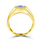 0.48ct Oval Tanzanite Men's Ring with 0.53 cttw Diamond