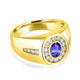 0.48ct Oval Tanzanite Men's Ring with 0.53 cttw Diamond