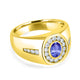 0.48ct Oval Tanzanite Men's Ring with 0.53 cttw Diamond