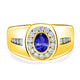 0.48ct Oval Tanzanite Men's Ring with 0.53 cttw Diamond