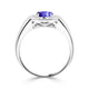 1.15 ct Cushion Tanzanite Men's Ring with 0.21 cttw Diamond