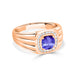 1.15 ct Cushion Tanzanite Men's Ring with 0.21 cttw Diamond