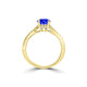 TMR121104 - Isabella - Round Tanzanite and Diamond Ring