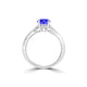 TMR121104 - Isabella - Round Tanzanite and Diamond Ring