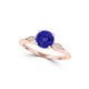 TMR121104 - Isabella - Round Tanzanite and Diamond Ring