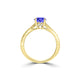 TMR121104 - Isabella - Round Tanzanite and Diamond Ring