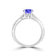 TMR121104 - Isabella - Round Tanzanite and Diamond Ring