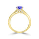 TMR121104 - Isabella - Round Tanzanite and Diamond Ring