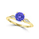 TMR121104 - Isabella - Round Tanzanite and Diamond Ring