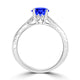 TMR121104 - Isabella - Round Tanzanite and Diamond Ring