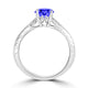 TMR121104 - Isabella - Round Tanzanite and Diamond Ring