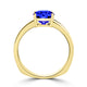 TMR121108 - Amelia - Cushion Tanzanite Ring Solitaire