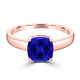 TMR121108 - Amelia - Cushion Tanzanite Ring Solitaire