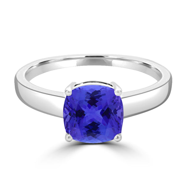 TMR121108 - Amelia - Cushion Tanzanite Ring Solitaire