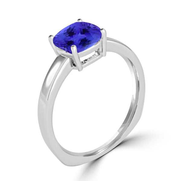 TMR121108 - Amelia - Cushion Tanzanite Ring Solitaire