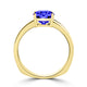 TMR121108 - Amelia - Cushion Tanzanite Ring Solitaire