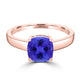 TMR121108 - Amelia - Cushion Tanzanite Ring Solitaire