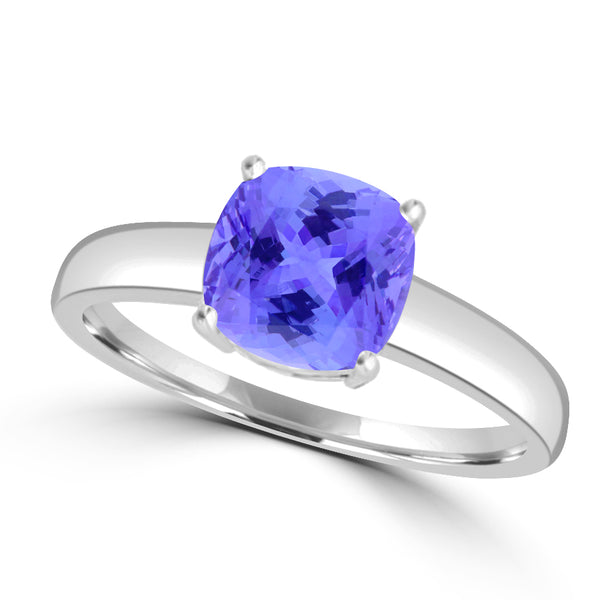 TMR121108 - Amelia - Cushion Tanzanite Ring Solitaire