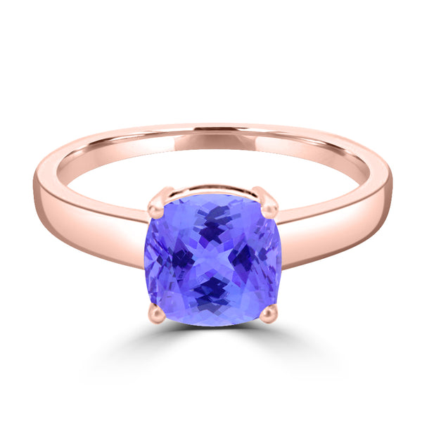 TMR121108 - Amelia - Cushion Tanzanite Ring Solitaire