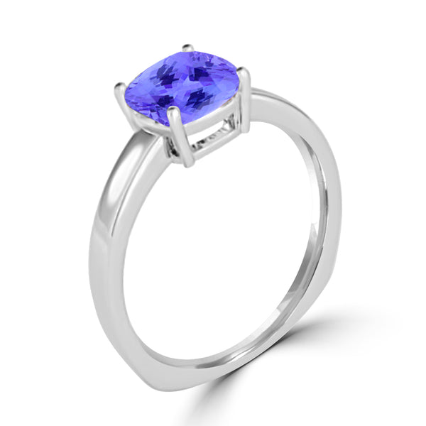 TMR121108 - Amelia - Cushion Tanzanite Ring Solitaire