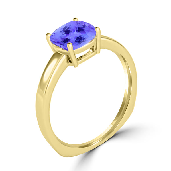 TMR121108 - Amelia - Cushion Tanzanite Ring Solitaire