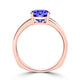 TMR121108 - Amelia - Cushion Tanzanite Ring Solitaire